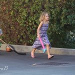 playing in the parking lot