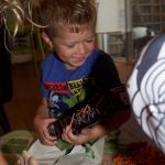 Opening a present from Mina