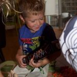 Opening a present from Mina