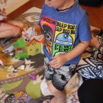 Checking out the birthday gifts